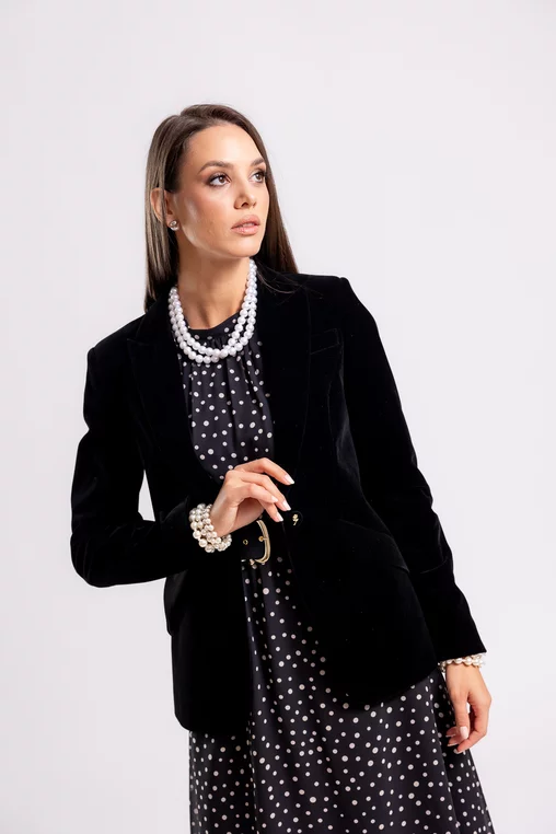 Sacou C1410 negru catifea Caramel [4]