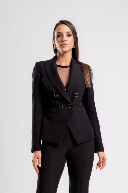 Sacouri dama - Sacou C1411 negru Caramel 38