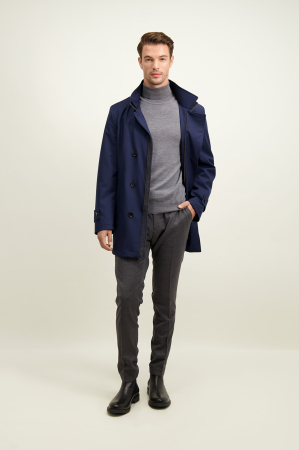 Scurte, Paltoane barbati - Trench 20035 bleumarine Lavard