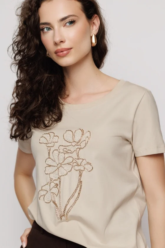 Imbracaminte Femei - Tricou 6115 crem Mizar