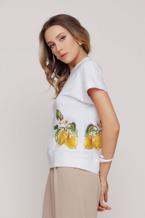 Tricouri dama - Tricou CC1MZ4218 alb lamaie Mizar