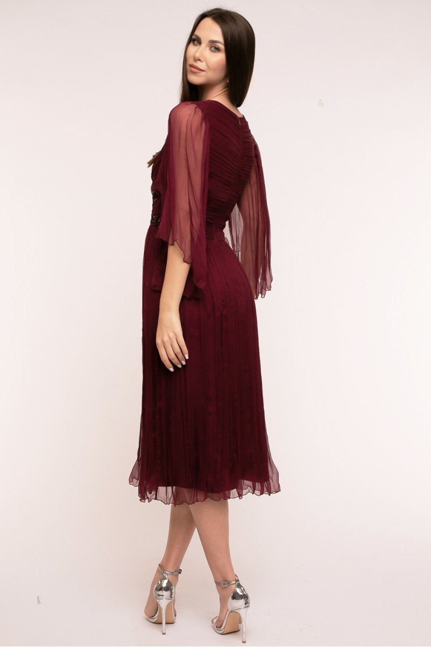 Rochie 5064/T68 bordo Ginette 50