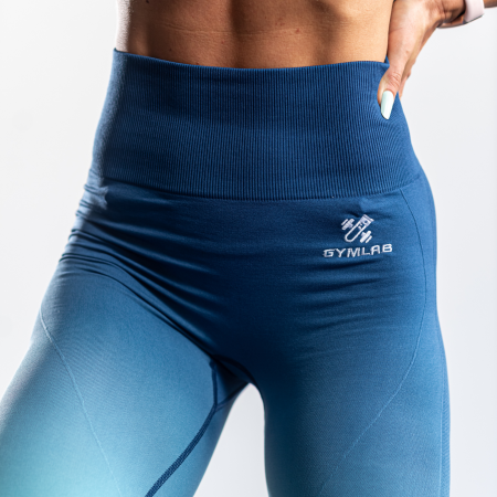 Set bustiera + colant lung sport Baby Blue pentru femei [4]