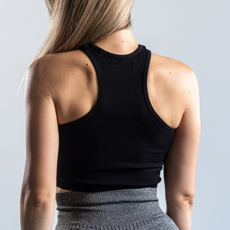 Topuri - Top sport casual Black pentru femei