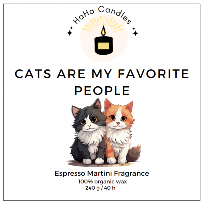 Lumânare Parfumată CATS ARE MY FAVORITE PEOPLE [2]