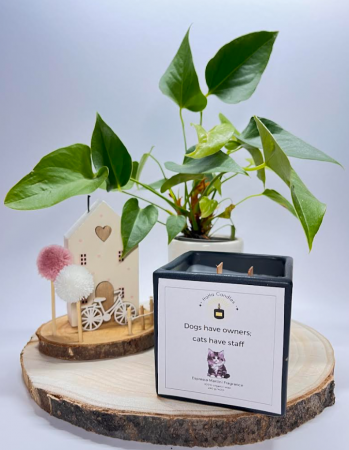 Pet Lovers - Lumanare parfumata DOGS HAVE OWNERS, CATS HAVE STAFF