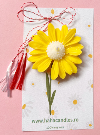 Flowers - Martisoare parfumate - alb-galben