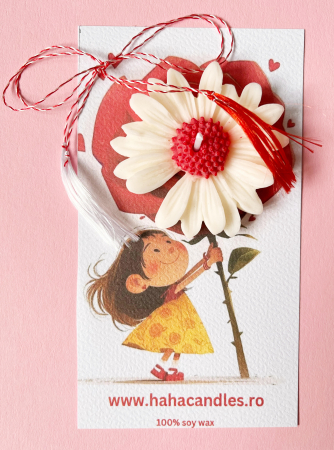 Flowers - Martisoare parfumate - alb-rosu