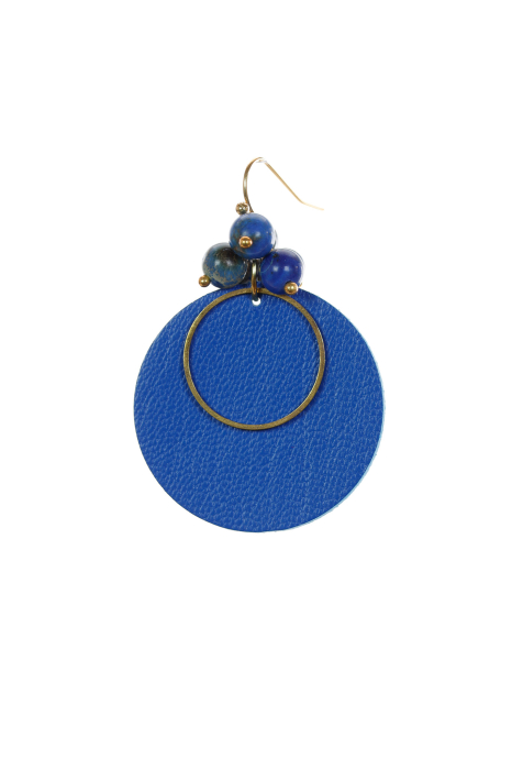 Cercei Cerc (3.5 cm) - Albastru Cobalt [4]