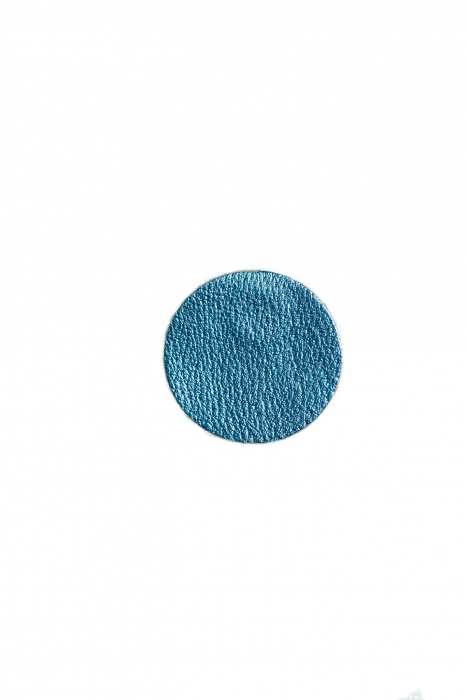 Cercei Cerc (2.5 cm) - Albastru Sidefat [3]