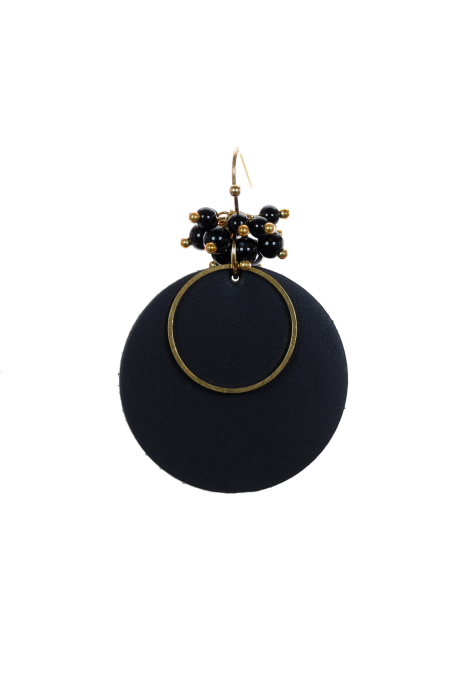 Cercei Cerc (3.5 cm) - Negru [4]