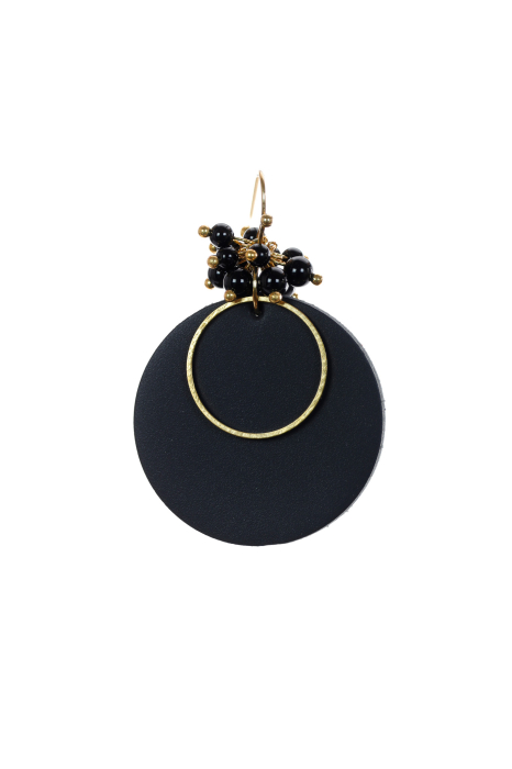 Cercei Cerc (3.5 cm) - Negru [3]