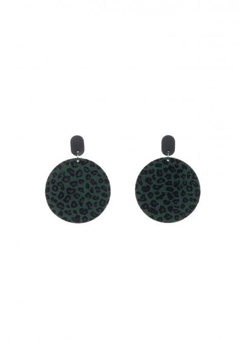 Cercei Cerc (5 cm) - Leopard Verde [1]
