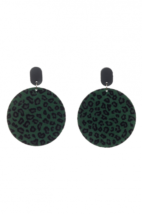 Cercei Cerc (5 cm) - Leopard Verde [2]