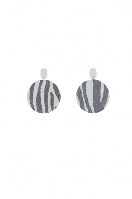 Cercei Cerc (5 cm) - Zebra [3]