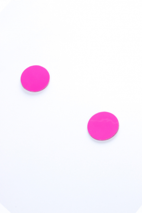 Cercei cerc(2,5 cm) - Fuchsia lacuit [2]