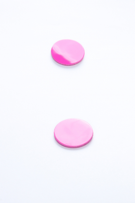 Cercei cerc(2,5 cm) - Fuchsia lacuit [3]