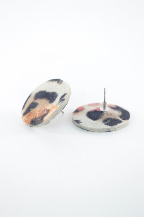 Cercei cerc(2cm) - Animal print colorat [2]