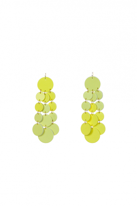Cercei Confetti - Galben + Verde pal [4]