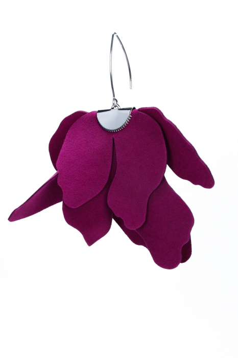 Cercei floare mare - Plum Caspia [4]