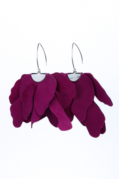 Cercei floare mare - Plum Caspia [2]