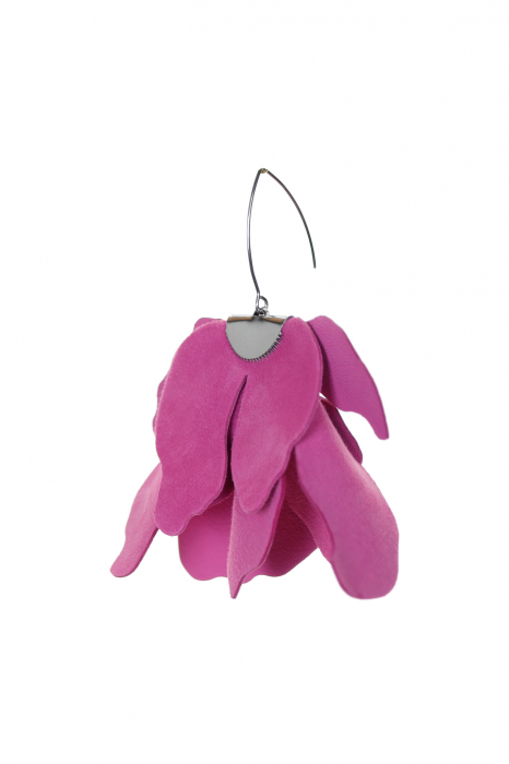 Cercei floare mare - Barbie Pink [4]