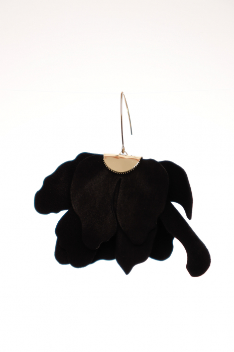 Cercei floare mare - Negru [2]