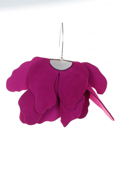 Cercei floare mare - Magenta [3]