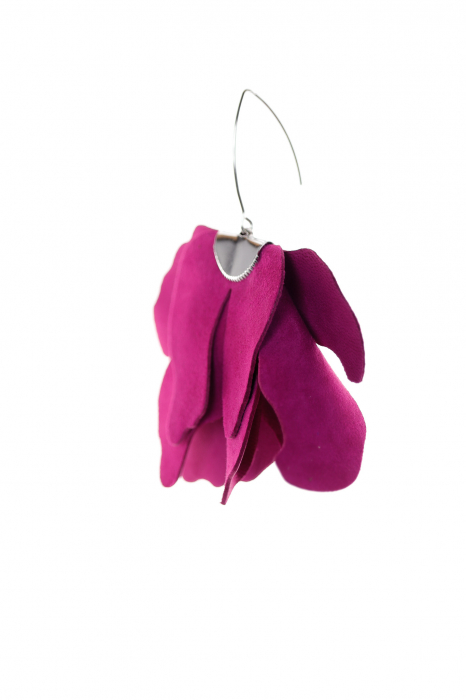 Cercei floare mare - Magenta [4]