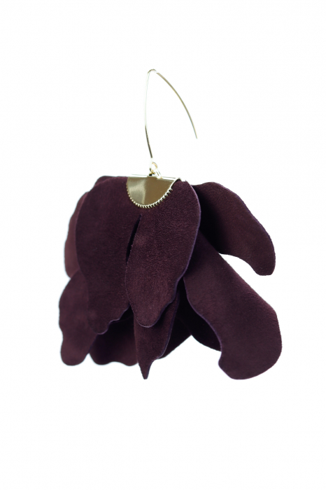Cercei floare mare - Dark Chocolate [4]
