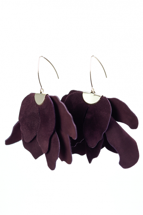 Cercei floare mare - Dark Chocolate [2]