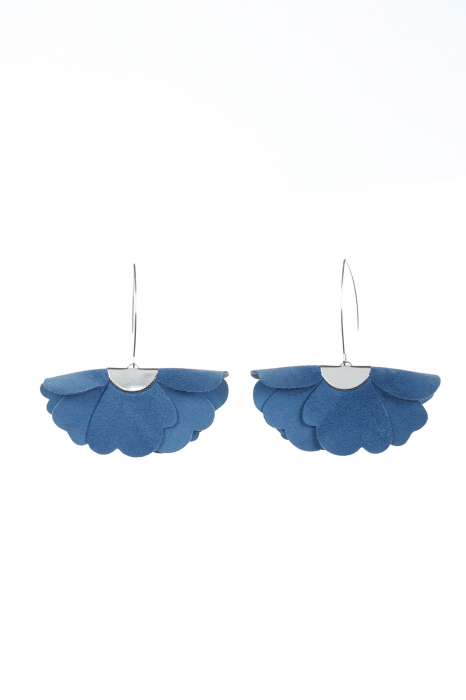 Cercei Floare mica - Albastru Navy [3]