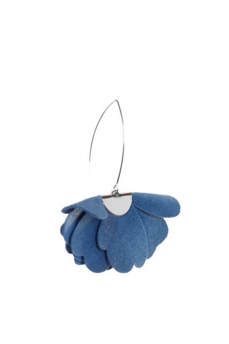 Cercei Floare mica - Albastru Navy [7]