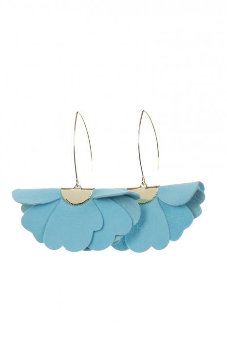 Cercei Floare mica - Albastru Aqua [5]
