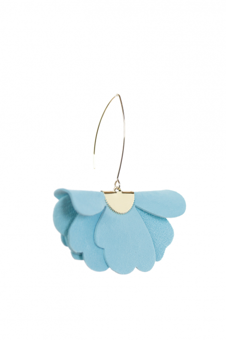 Cercei Floare mica - Albastru Aqua [8]