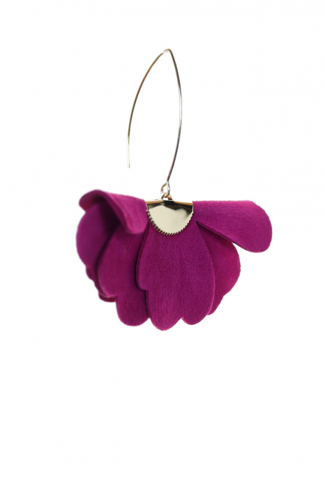 Cercei floare mica - Magenta [8]