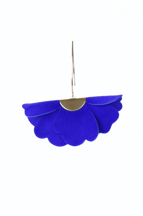 Cercei floare mica - Albastru electric [3]