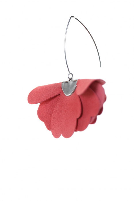 Cercei floare mica - Coral [4]