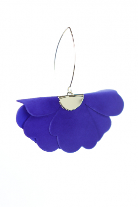 Cercei floare mica - Indigo [5]