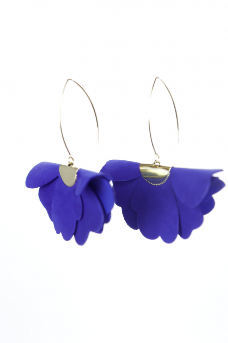 Cercei floare mica - Indigo [2]