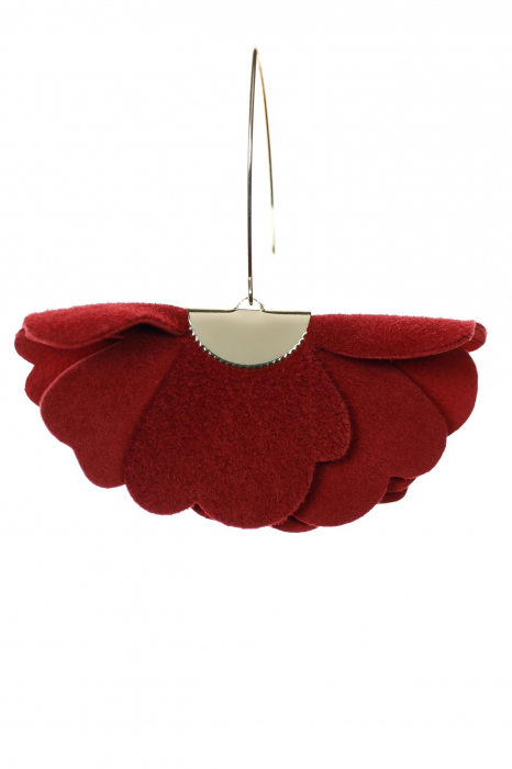 Cercei floare mica - Rosu burgundy [3]
