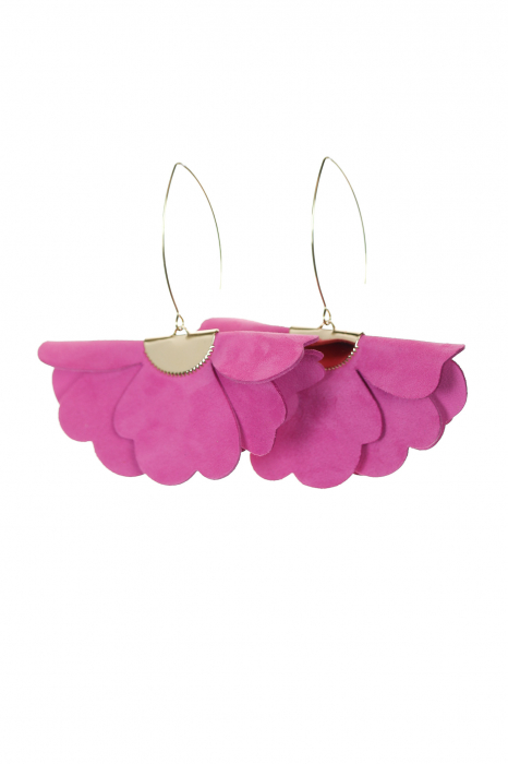 Cercei floare mica - Barbie pink [2]