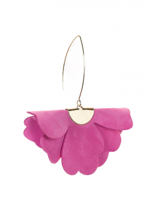 Cercei floare mica - Barbie pink [5]