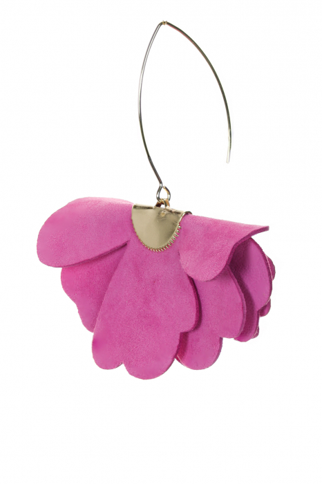 Cercei floare mica - Barbie pink [4]