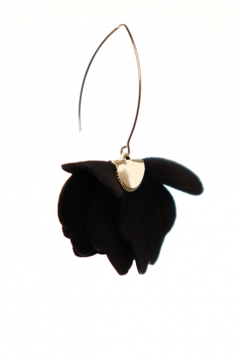 Cercei floare mica - Negru [5]