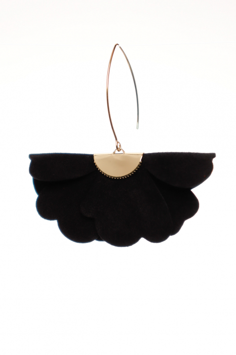 Cercei floare mica - Negru [3]