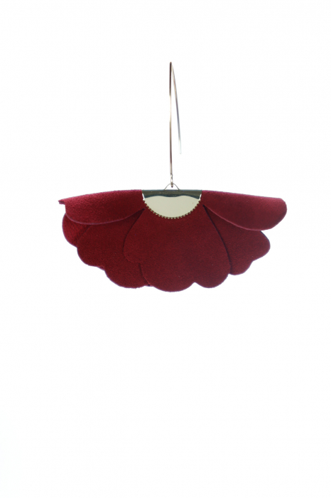 Cercei floare mica - Cherry wine [3]