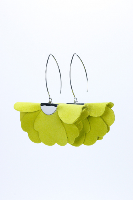 Cercei floare mica - Apple green [2]