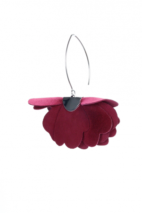 Cercei floare mica - Grena / Burgundy [4]