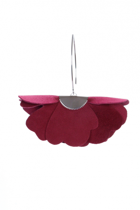 Cercei floare mica - Grena / Burgundy [3]